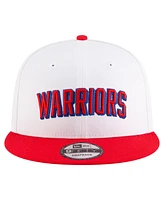 New Era Men's White/red Golden State Warriors Classic Edition Jersey Hook 9fifty Snapback Hat