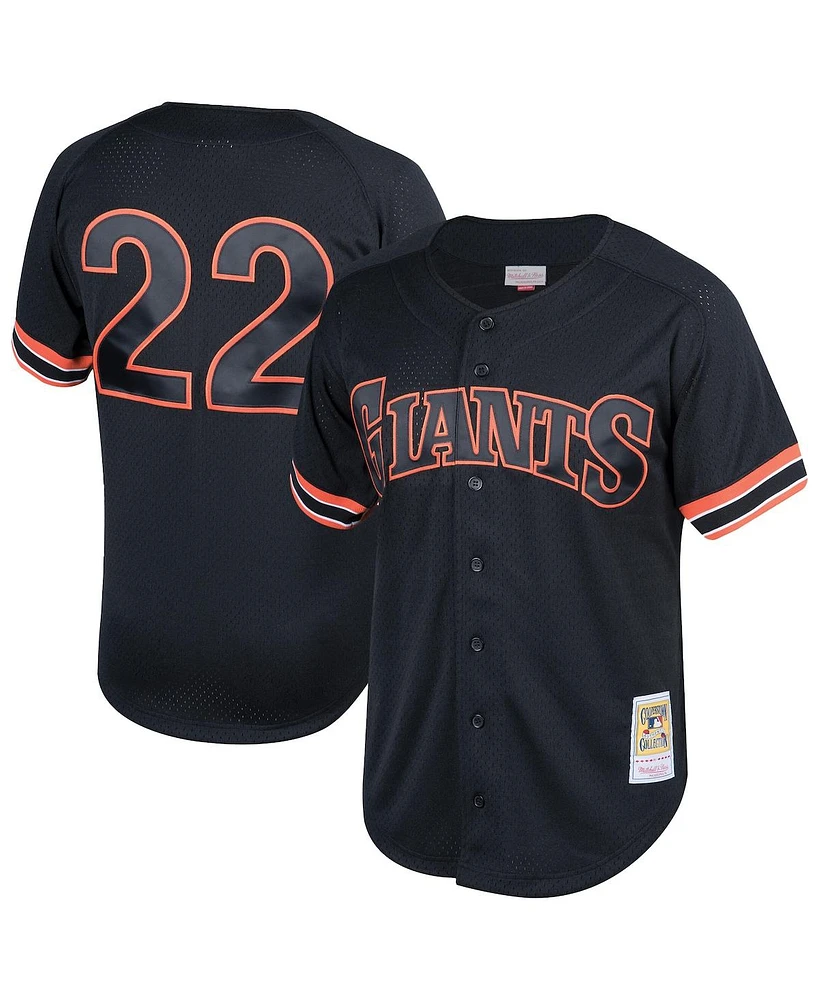 Mitchell & Ness Men's Will Clark Black San Francisco Giants Cooperstown Collection Mesh Batting Practice Button-Up Jersey