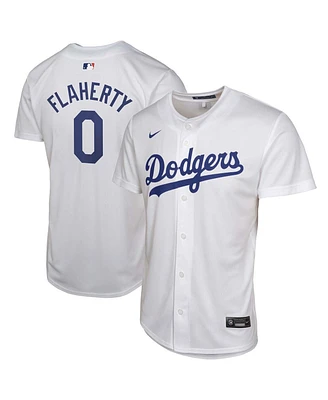 Nike Big Boys and Girls Jack Flaherty White Los Angeles Dodgers Home Player Game Jersey