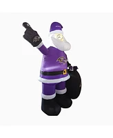 Logo Brands Baltimore Ravens 7' Inflatable Santa