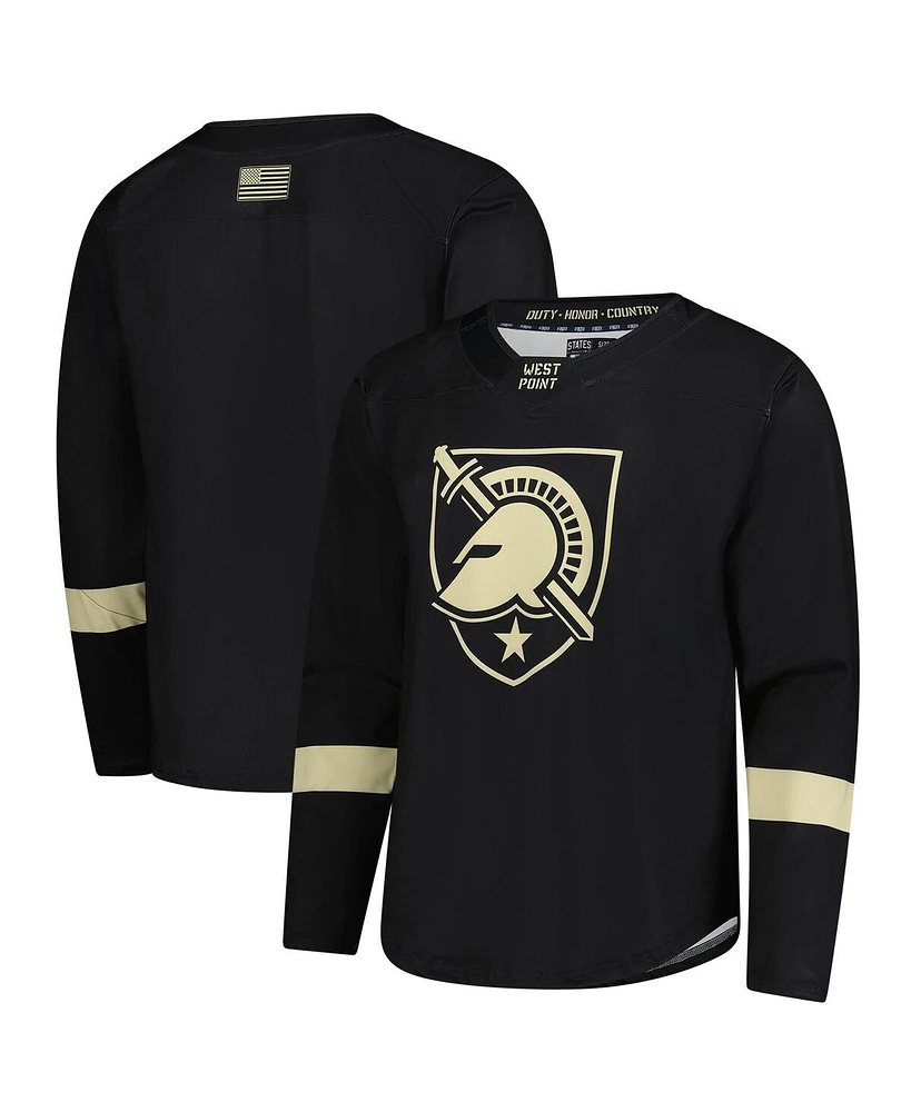 States & Co Men's Black Army Knights Replica Hockey Jersey