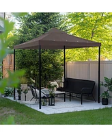 Yescom 10x10Ft Gazebo Top Replacement for beach cabanas for 1 Tier Outdoor Canopy Cover Patio Garden Yard Party Coffee