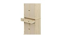 Slickblue 4 Door Cabinet with 1 Drawer, with 4 Adjustable Inner Shelves, Storage Cabinet