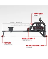 Sunny Health & Fitness Smart Obsidian Surge 500 m Water Rowing Machine