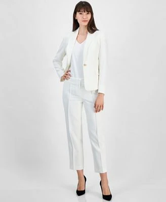 Kasper Womens Slim Leg Pants One Button Blazer