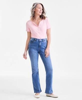 Style Co Womens Mid Rise Curvy Bootcut Jeans Regular Short Long Lengths 2p 28w Created For Macys