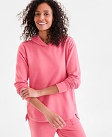 Style & Co Women's Side-Snap Fleece Hoodie, Exclusively at Macy's