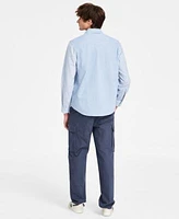 Sun Stone Mens Huck Regular Fit Pieced Multistripe Button Down Western Shirt Budweiser Regular Fit Graphic T Shirt Backed Regular Fit Cargo Pants Exclusively At Macys