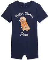 Polo Ralph Lauren Baby Jersey Dog-Print Shortall