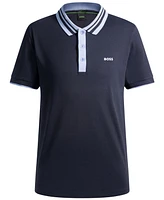 Boss by Hugo Men's Slim-Fit Striped-Collar Polo