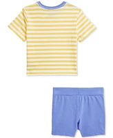 Polo Ralph Lauren Baby Striped Tee & Mesh Short Set