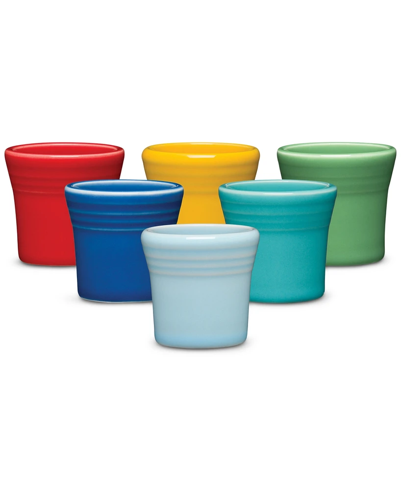 Fiesta Mixed Color Ceramic 1.5 Oz. Shot Glasses, Set of 6
