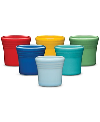 Fiesta Mixed Color Ceramic 1.5 Oz. Shot Glasses, Set of 6