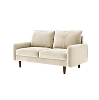 Slickblue Round Arm Loveseat for Elegant and Comfortable Living Room Seating