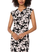 Vince Camuto Women's Printed Crossover Midi Dress