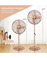 16" Standing Pedestal Fan with 3 Speed Settings Carrying Handle Aluminum Blades