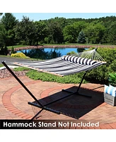 Sunnydaze Decor Outdoor Quilted Double Hammock with Spreader Bars