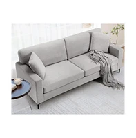 gaomon Modern Couch for Living Room 83-inch Comfy Sofa, 3 Seater Couch Chenill Upholstered Sofa with Deep Seats for Bedroom Apartment Home Office (Lig