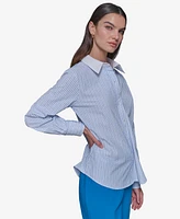 Karl Lagerfeld Paris Women's Striped Rhinestone Shirt