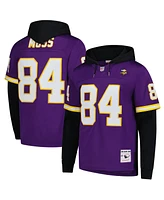 Mitchell & Ness Men's Randy Moss Purple Minnesota Vikings Player Name Number Hoodie Legacy Jersey