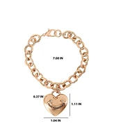 Juicy Couture Gold-Tone Chain Bracelet with Heart Charm