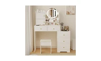 Slickblue Vanity Desk with Mirror and Lights for Stylish Beauty Organization and Illumination