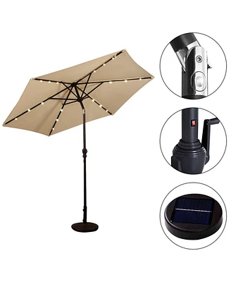 Slickblue Led Solar Umbrella for Outdoor Shade and Energy-Efficient Lighting