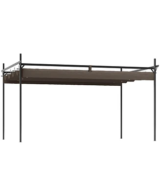 Outsunny 10' x 13' Metal Pergola with Retractable Canopy,