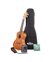 Kala Ka-15T Mahogany Tenor Ukulele Bundle with Gig Bag, Tuner, Strap and Strings