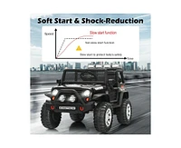 Slickblue 12V Kids Remote Control Electric Ride On Truck Car with Lights and Music