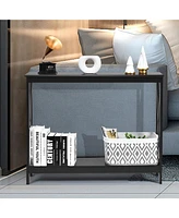 2-Tier Console Table x-Design Bookshelf Sofa Side Accent