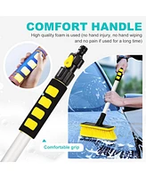 Xdovet Car Wash Brush, 64-inch Car Cleaning Brush, with 10-inch Soft Bristle Head，On/Off Switch for Water Through, Ideal for Scratch-Free Clean