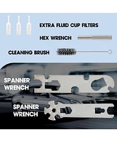 Xdovet Paint Sprayer 3 Pcs Set, Hvlp Spray Gun for House Painting Walls, Furniture, Cabinets, Cars, Undercoating, 1.0/1.4/1.7mm with Pressure Gauge