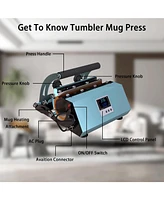Xdovet Tumbler Heat Press Machine for 20oz-30oz Sublimation Blanks Tumblers Press, 11-16oz Mug Press, Coffee Mugs Cup Press Glass Water Bottle Diy Hea