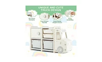 Slickblue Fun Truck-Shaped Organizer for Kids' Room Storage and Playroom Organization