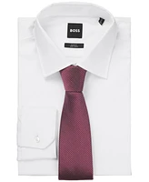 Boss by Hugo Men's Silk-Blend Jacquard Pattern Tie