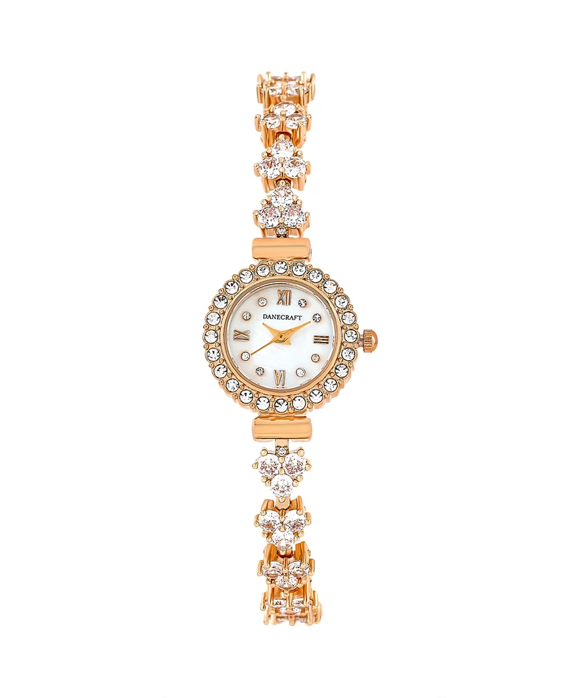 Danecraft Women's 18K Fine Rosegold Plated Analog Watch