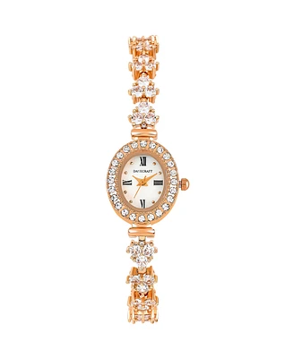 Danecraft Women's 18K Fine Rosegold Plated Analog Watch