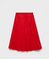 Mango Women's Cotton Pleated Skirt