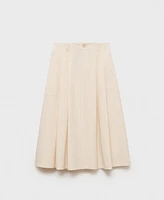 Mango Women's Pleated Midi-Skirt