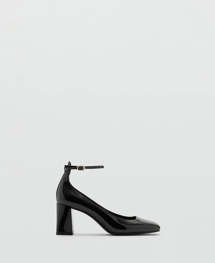 Mango Women's Patent Leather Effect Heeled Shoes