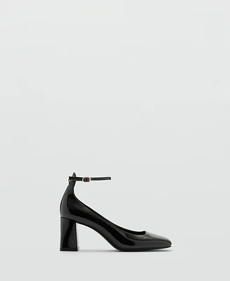 Mango Women's Patent Leather Effect Heeled Shoes