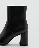 Mango Women's Block Heel Ankle Boots