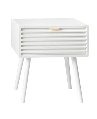Slickblue Nightstand End Side Table with 1 Drawer for Living Room Storage and Stylish Organization