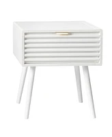 Slickblue Nightstand End Side Table with 1 Drawer for Living Room Storage and Stylish Organization
