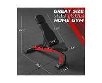 Er Kang Adjustable Weight Bench, Strength Training Bench for Full Body Workout, Workout with 7 Back Positions
