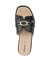 LifeStride Women's Royalty Bit Square Open Toe Slide Sandals