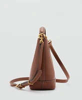 Mango Women's Metallic Detail Mini Shopper Bag