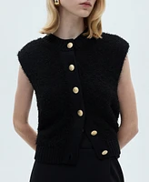 Mango Women's Buttons Detail Knitted Vest