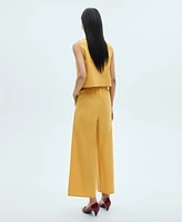 Mango Women's Cotton Culotte Pants